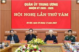 Tổng Bí thư Nguyễn Phú Trọng và các đồng chí lãnh đạo Đảng, Nhà nước dự Hội nghị Quân ủy Trung ương